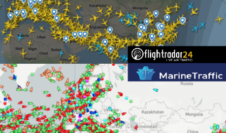 Flightradar24 и Marinetraffic
