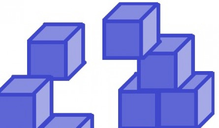 Конструкция из трехмерных кубиков