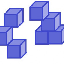 Конструкция из трехмерных кубиков